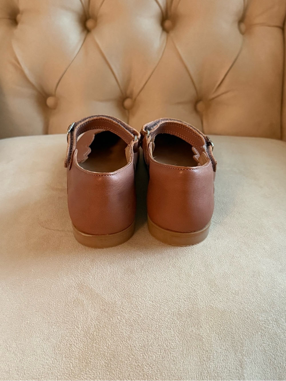 Petit Nord Scallop Mary Jane Leather Shoes Blush Pink EU 34 - Picture 3 of 8